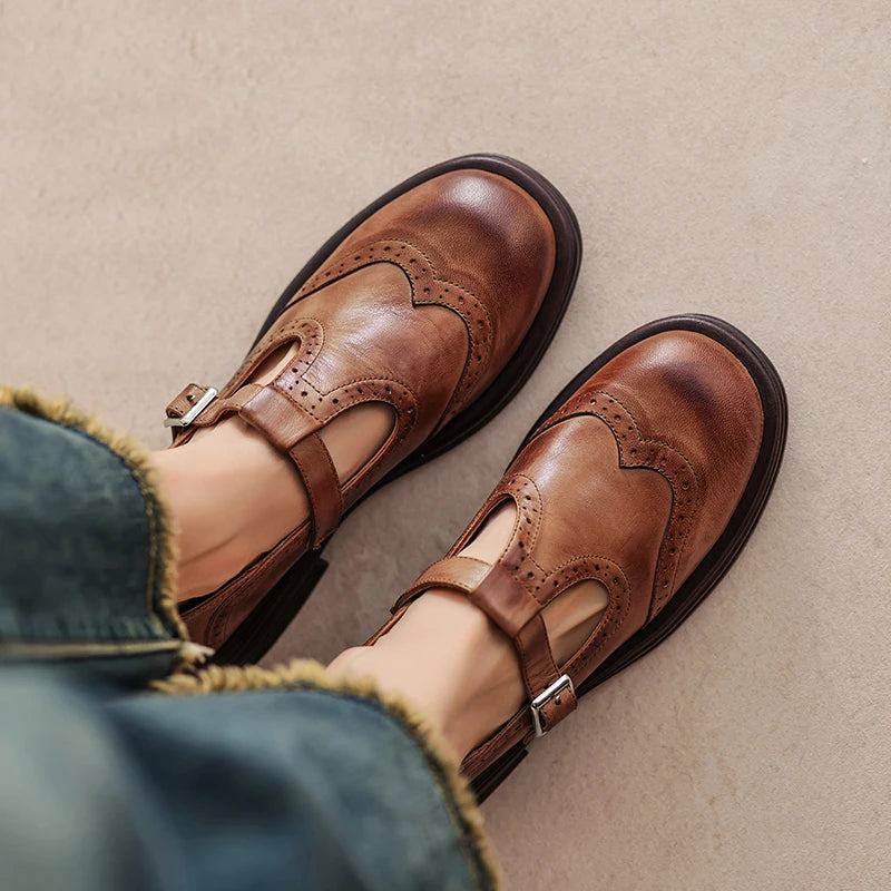 Scarpe Mary Jane con Cinturino a T