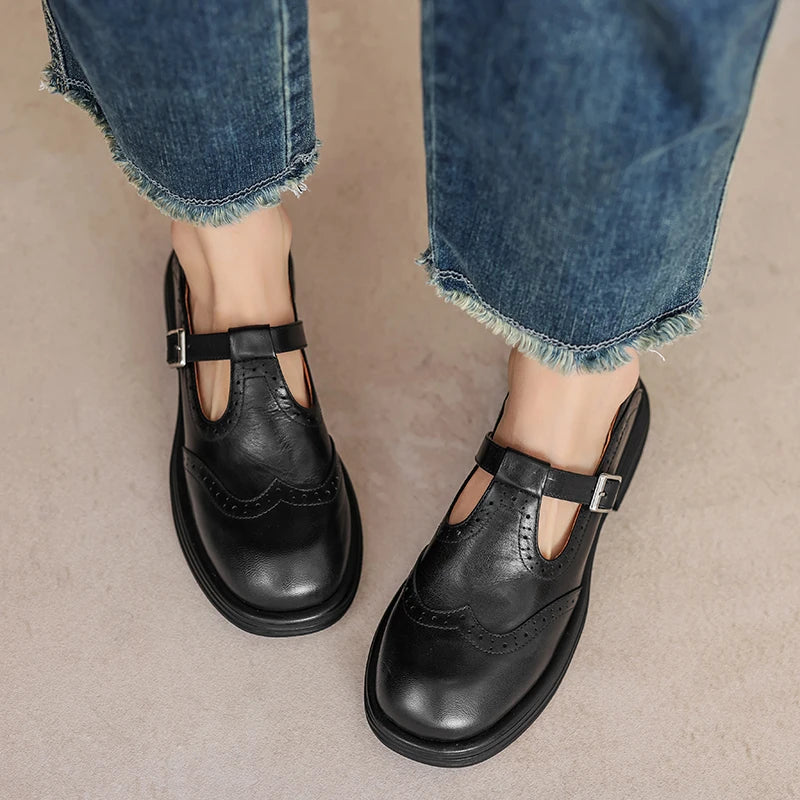 Scarpe Mary Jane con Cinturino a T
